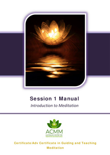 Introduction To Meditation - Meditation And Mindfulness