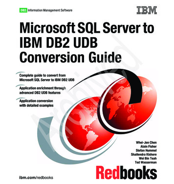 Front Cover Microsoft SQL Server To IBM DB2 UDB Conversion Guide