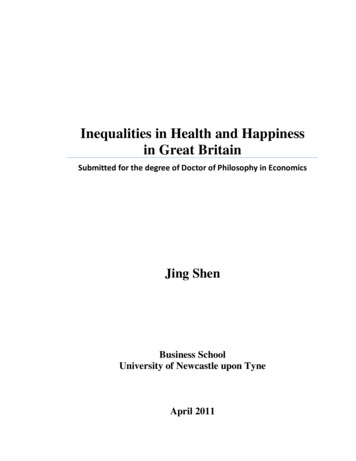 Inequalities In Health And Happiness In Great Britain