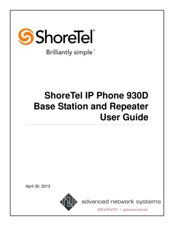 ShoreTel IP Phone 930D Base Station And Repeater User Guide