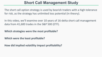 Short Call Management Study - Projectfinance