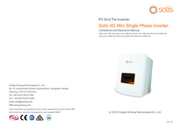 PV Grid Tie Inverter Solis 4G Mini Single Phase Inverter