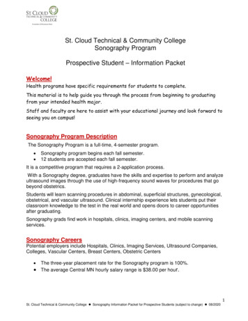 St. Cloud Technical & Community College Sonography Program Prospective .
