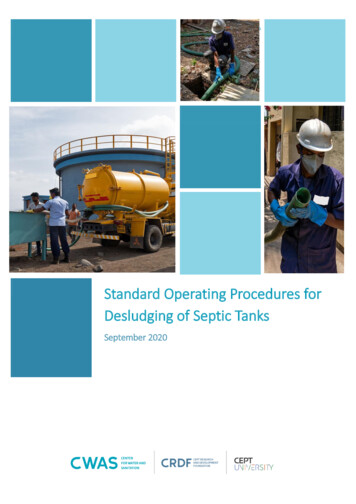 Standard Operating Procedures For Desludging Of Septic Tanks - PAS