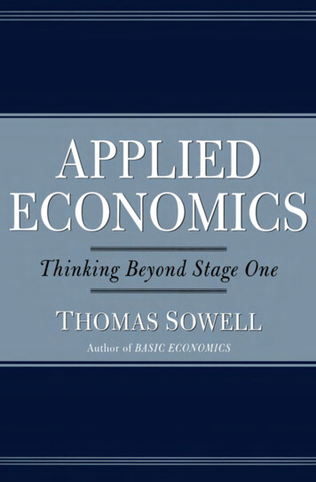 Sowell Applied Economics