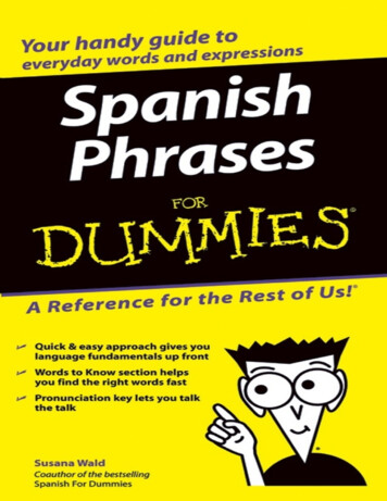 Spanish Phrases For Dummies - Openvisionnetworks 