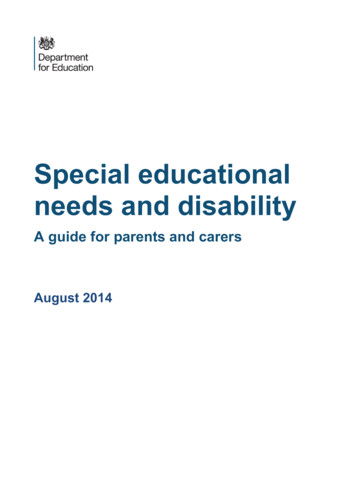 Special Educational Needs And Disability - GOV.UK