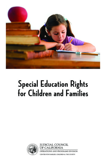 Special Education Rights For Children And Families - California