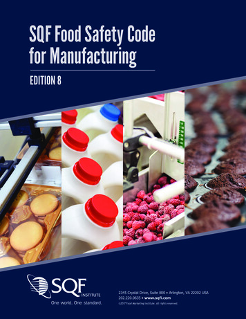 SQF Food Safety Code For Manufacturing - SQFI Home Page