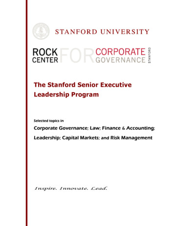 Stanford Senior Executive Leadership Program Web