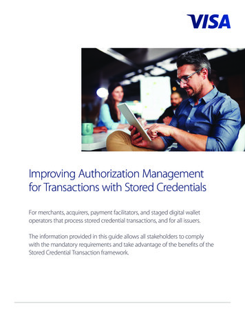 Stored Credential Transaction Framework - Visa