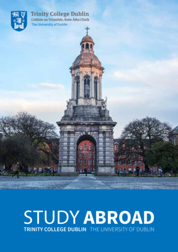 Study Abroad Guide 2019 - Trinity College Dublin