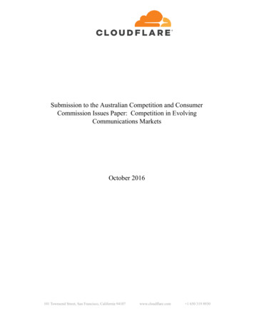 Submission To The Australian Competition And Consumer Commission Issues .