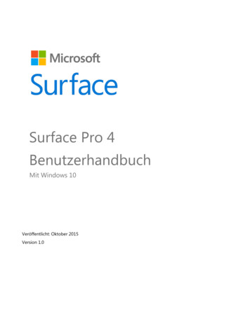Surface Pro 4 Benutzerhandbuch - .microsoft 