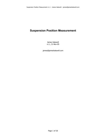 Suspension Position Measurement - James Hakewill