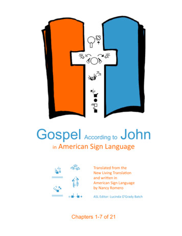 Gospel Accord Ng To John - SignWriting