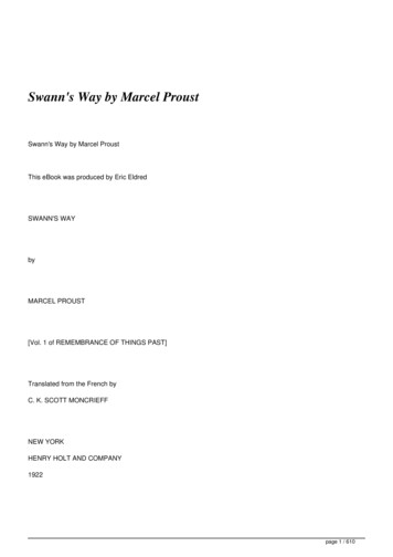 Swann's Way By Marcel Proust - Full Text Archive