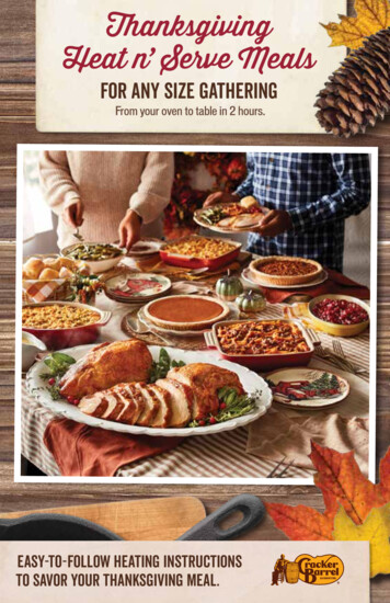 Thanksgiving Heat N' Serve Meals - Cracker Barrel