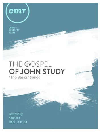 THE GOSPEL OF JOHN STUDY - Campus Ministry Today