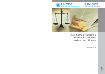 Anti-human Trafficking Manual For Criminal Justice Practitioners: Module 3