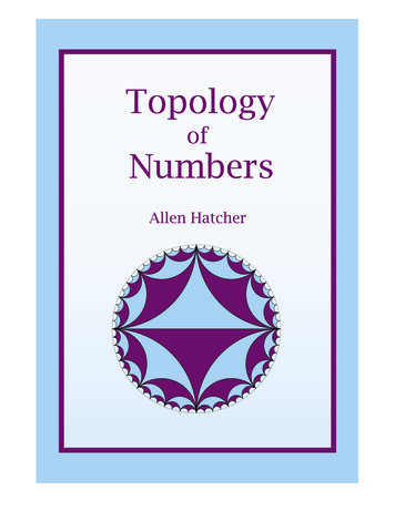 Topology Of Numbers - Pi.math.cornell.edu