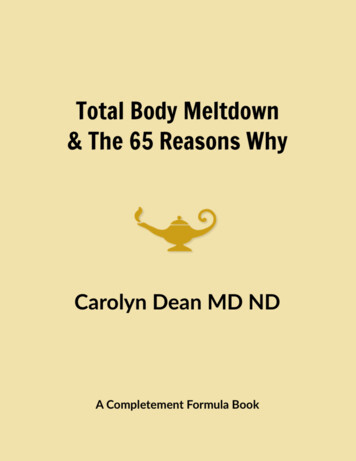 Total Body Meltdown & The 65 Reasons Why - Dr Carolyn Dean LIVE