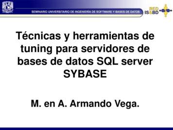 Técnicas Y Herramientas De Tuning Para Servidores De Bases De Datos SQL .