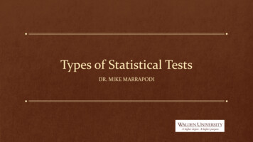 Types Of Statistical Tests - University Of Phoenix