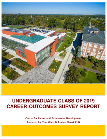 Undergraduate Class Of 2019 Career Outcomes Survey Report