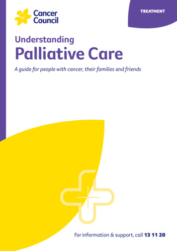 Understanding Palliative Care 2021 - Cancer Council