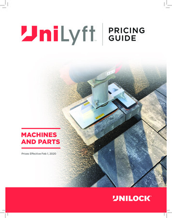 Unilyft Pricing Catalog Feb2020 - Unilock 