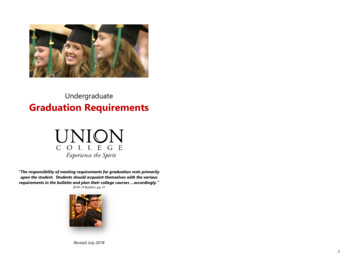 Undergraduate Graduation Requirements