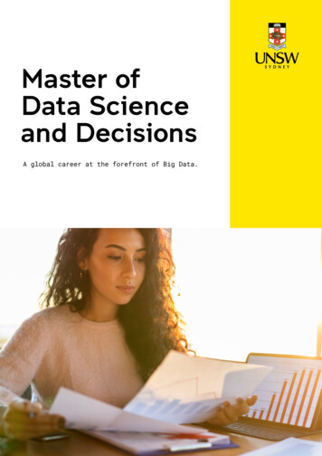 Master Of Data Science And Decisions - UNSW
