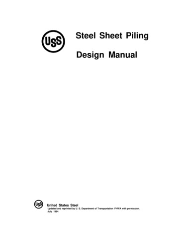 Steel Sheet Piling Design Manual - Mcipin 