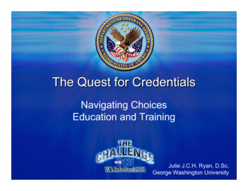 The Quest For Credentials - George Washington University