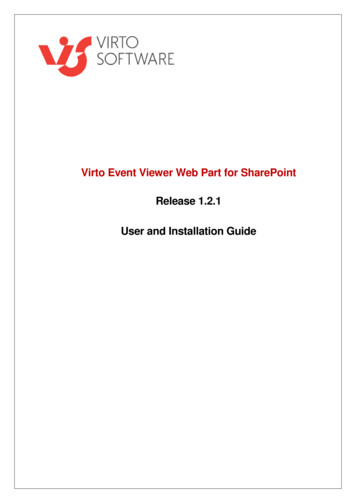 Virto Event Viewer Web Part Installation And User Guide