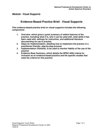 Evidence-Based Practice Brief: Visual Supports - Autism PDC
