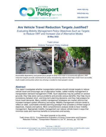 Are Vehicle Travel Reduction Targets Justified?