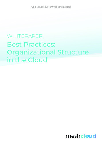 Best Practices: Organizational Structure In The Cloud