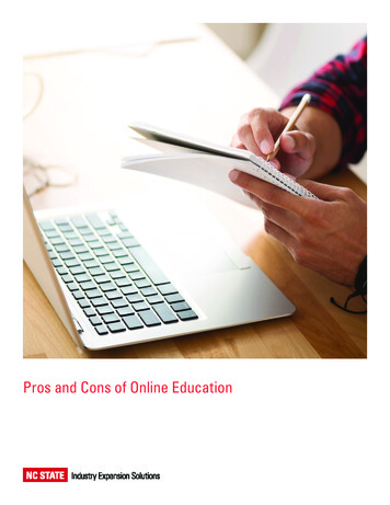 Prons And Cons Of Online Education - NC State IES