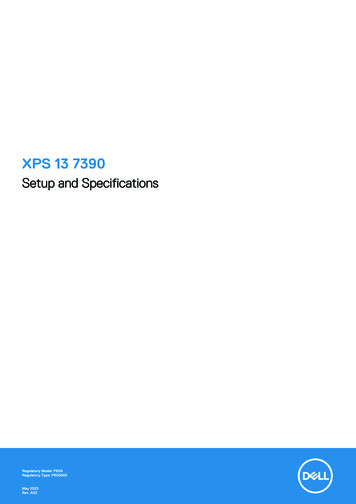 XPS 13 7390 Setup And Specifications - Dell