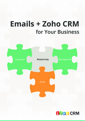 Emails Zoho CRM - 1 Cloud Consultants