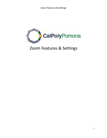 Zoom Features & Settings - CPP