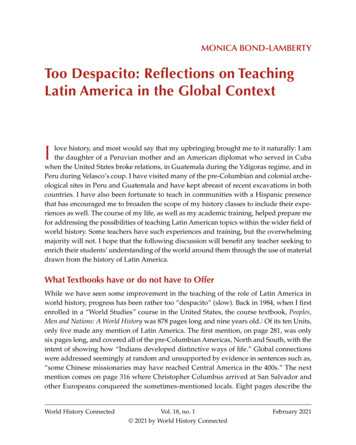 Too Despacito: Reflections On Teaching Latin America In The Global Context