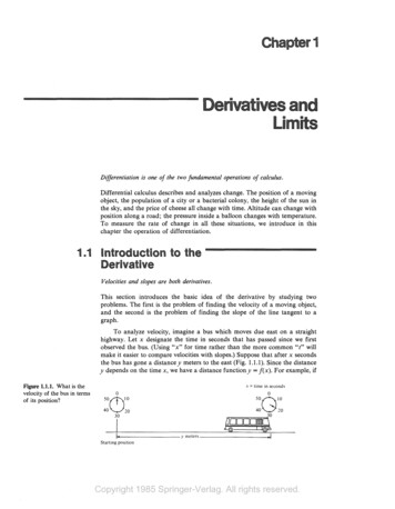 Derivatives And Limits - CaltechAUTHORS