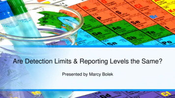 Are Detection Limits & Reporting Levels The Same?