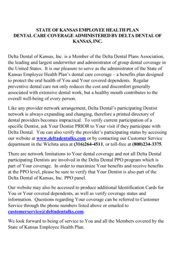 State Of Kansas Employee Health Plan Dental Care Coverage Administered .