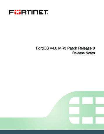 FortiOS V4.0 MR3 Patch Release 8 Release Notes - תפוז פורומים