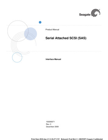 Serial Attached SCSI Standard - Seagate 