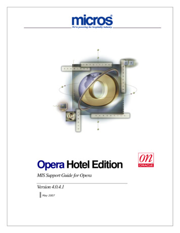 Opera Hotel Edition - Hotel Property Management System: Opera PMS